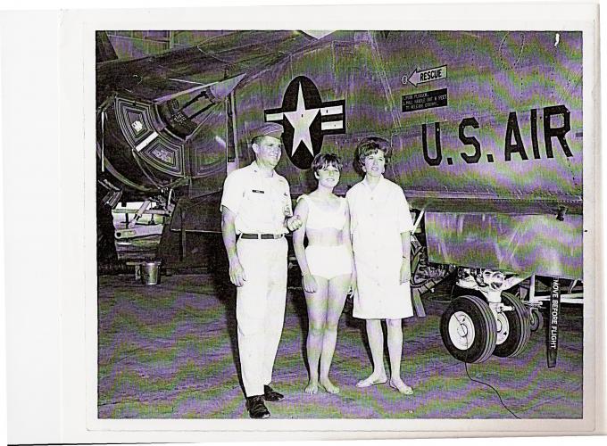 With Woody and daughter Di,        Miss F-111